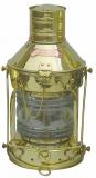 Ankerlampe, Messing, Petroleumbrenner, H: 39cm, Dm: 20cm