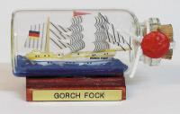 Flaschenschiff - Gorch Fock, mini, L: 6cm