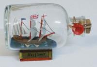 Flaschenschiff - Mayflower, L: 9cm