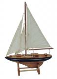 Segel-Yacht, Holz mit Stoffsegel, L: 25cm, H: 35cm