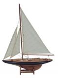 Segel-Yacht, Holz mit Stoffsegel, L: 40cm, H: 55cm