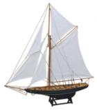 Segel-Yacht, Holz mit Stoffsegel, L: 85cm, H: 92,5cm