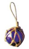 Fischer-Kugel, blau, Glas mit Netz, Dm: 5cm