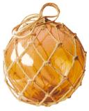 Fischer-Kugel, gelb, Glas mit Netz, Dm: 5cm