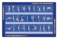 Platz-Untersetzer, Knoten in englischer Sprache, Plastik, 43x29c