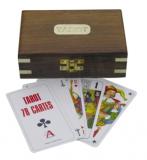 Tarot-Kartenspiel in der Holzbox, 14,5x9,5x4,5cm