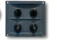 4 Pos. ABS Schaltpanel schwarz 12V spritzwasserdicht inkl.15A-Au