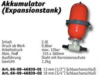 Akkumulator (exp.tank) 2ltr 13mm-schlauchanschluss
