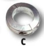 Aluminium Anode für 19mm-welle Ringformig / Dünn