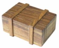 Geheime Kiste, Holz, 7,5x5x3,5cm