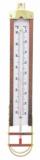Thermometer, Holz/Messing, 5,5x34cm