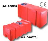 Kunststoff Treibstofftank 70l. Mit Flanschplatte 80x35x30cm