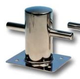 Niro Poller Gross 145mm Mit Fussplatte fuer Bolzenmontage