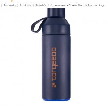 Ocean Flasche Blau mit Logo