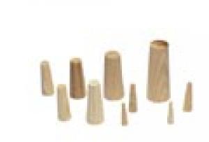 9 kegelfoermige Notstopfen aus Holz