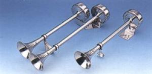 Edelstahl-Horn 455mm 12V doppelt DE LUXE 115db